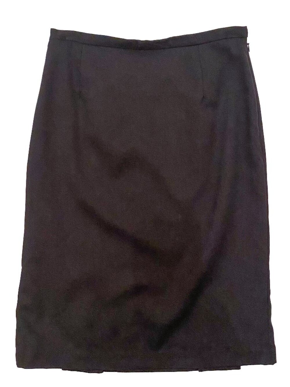 Pendleton Petite Wool Blend Black Pencil Skirt Size 8 Made in USA Pleat Accent